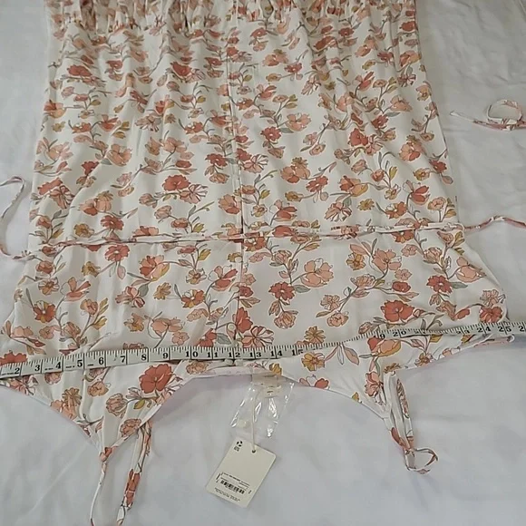 a.n.a Woman Peachy Floral Maxi Dress Sz 2XL Peach Floral Spaghetti Straps NWT - Picture 8 of 13